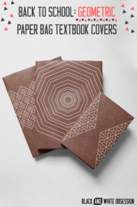 \"Back-to-School-Geometric-Paper-Bag-Textbook-Covers\"